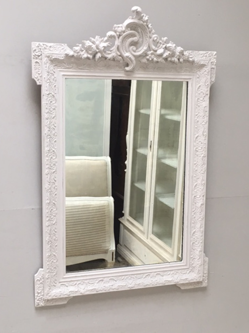 french antique crested mirror